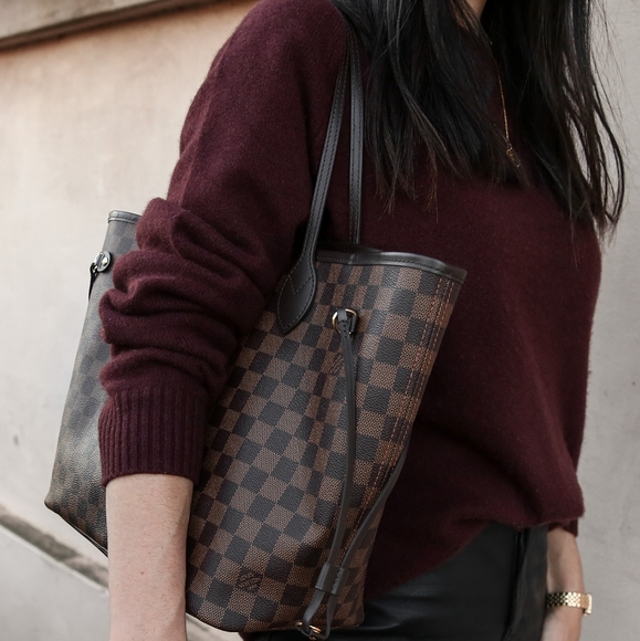 Louis Vuitton LV Damier Ebene N40599 Neverfull MM In GREAT Condition Cherry Red - Picture 4 of 16